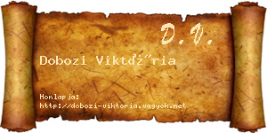 Dobozi Viktória névjegykártya